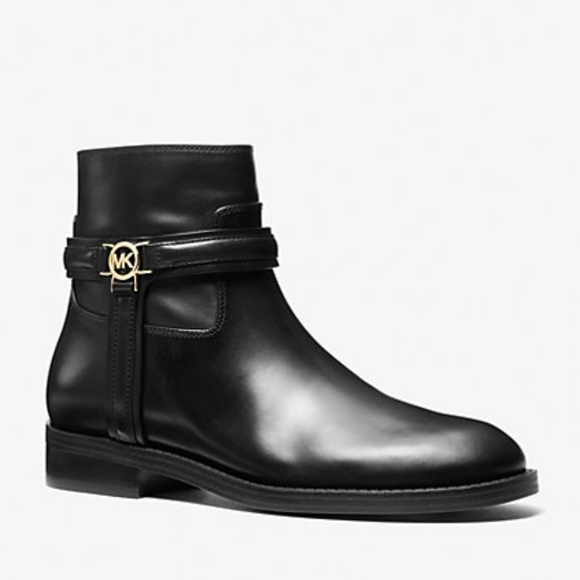 Michael Kors Men's Black Leather Boots - Picture 1 of 4